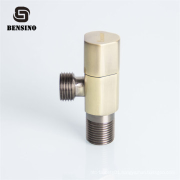 1/2 3/8 Triangle bronze plated quick open water inlet brass angle valve